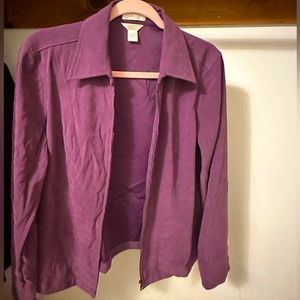 Christopher & Banks Purple A-line Full Zip Lightweight Jacket. Size Small.